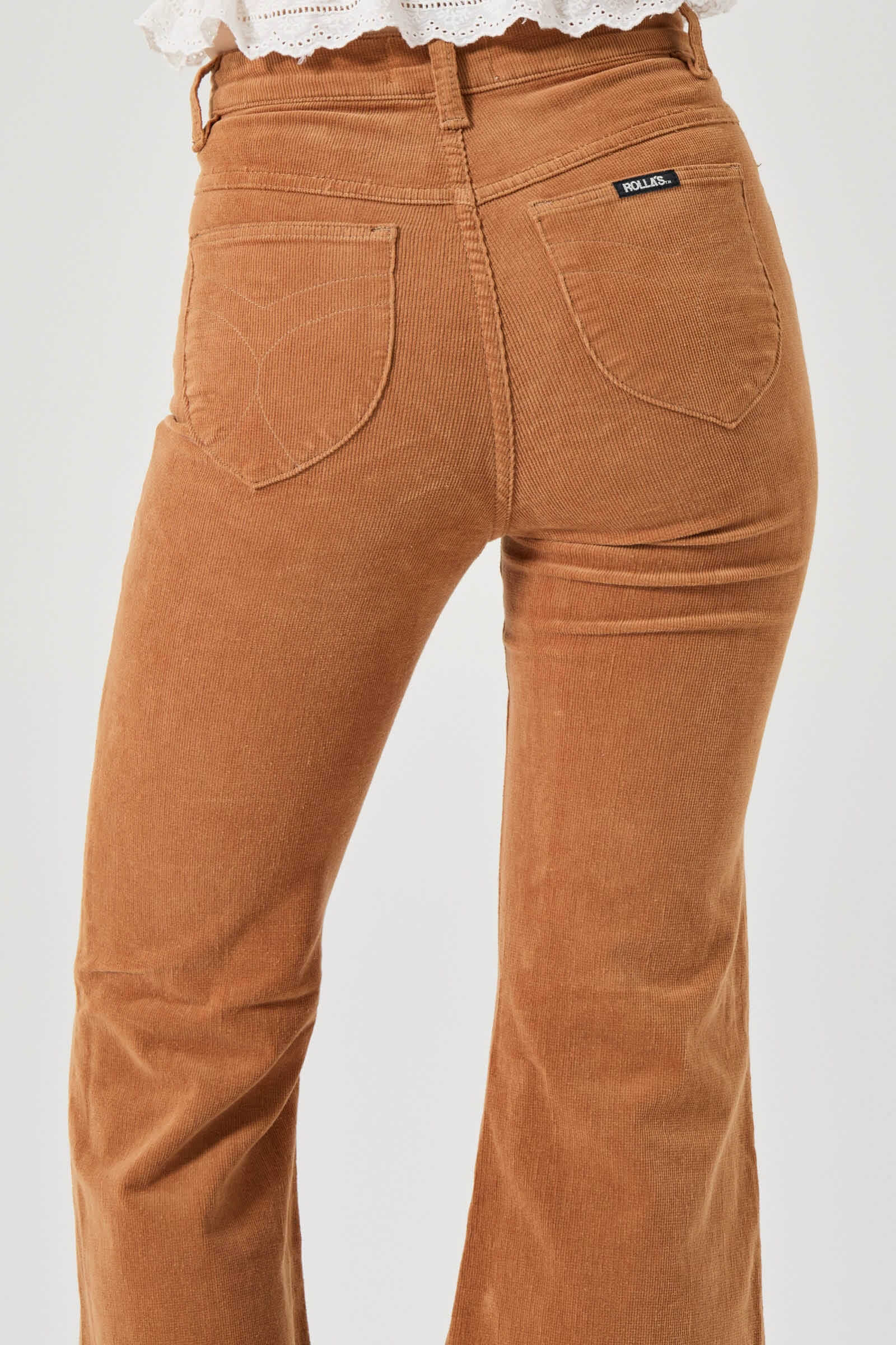 Rolla's Eastcoast // High Rise Flare // Caramel Cord // Size 26 (AUS/NZ 8)
