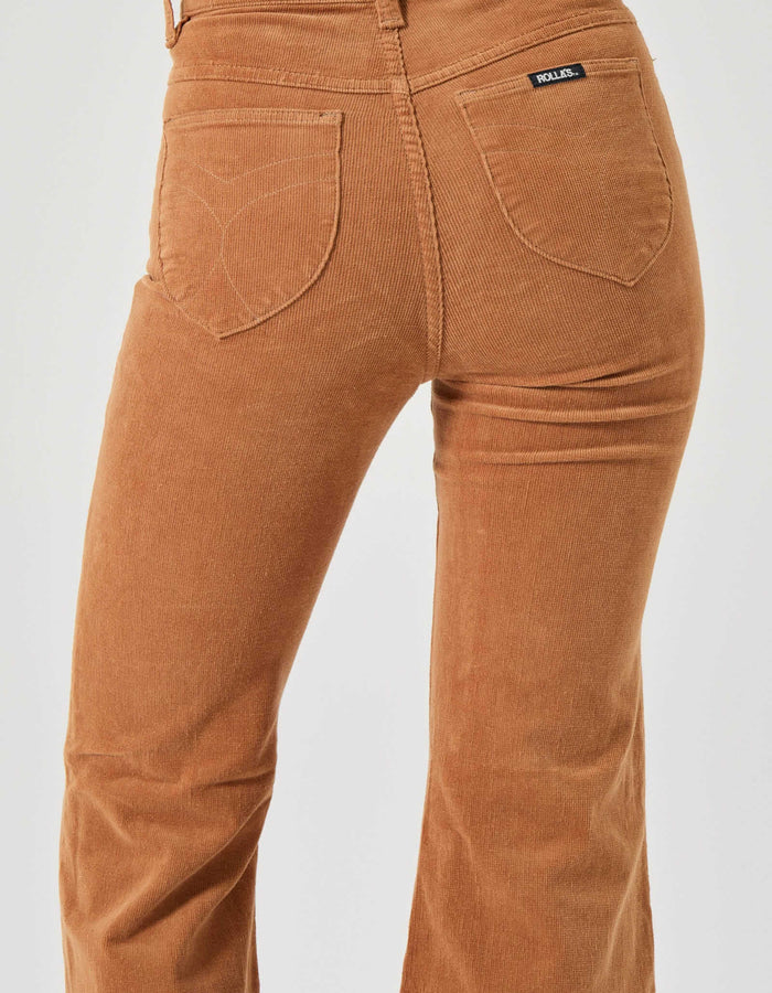 Rolla's Eastcoast // High Rise Flare // Caramel Cord // Size 26 (AUS/NZ 8)
