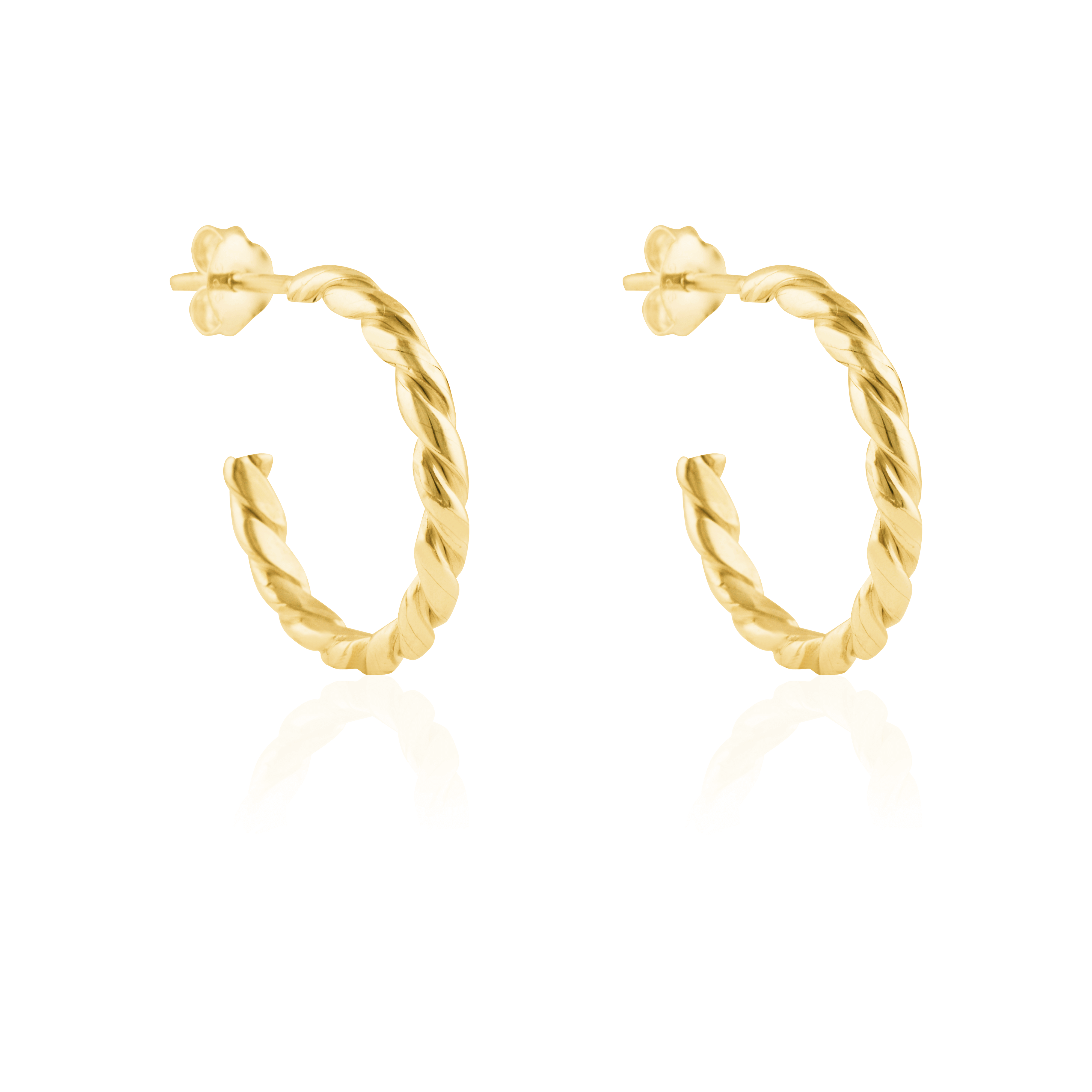 LUNA + ROSE // The Hudson Twisted Hoops // 18 kt Gold