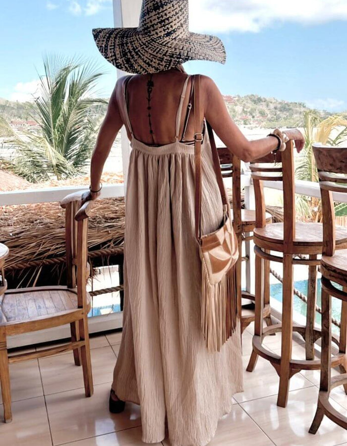 TANAH FOLK // Bay Maxi Dress // Oyster // S/M