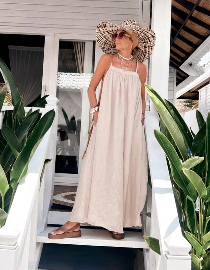 TANAH FOLK // Bay Maxi Dress // Oyster // S/M