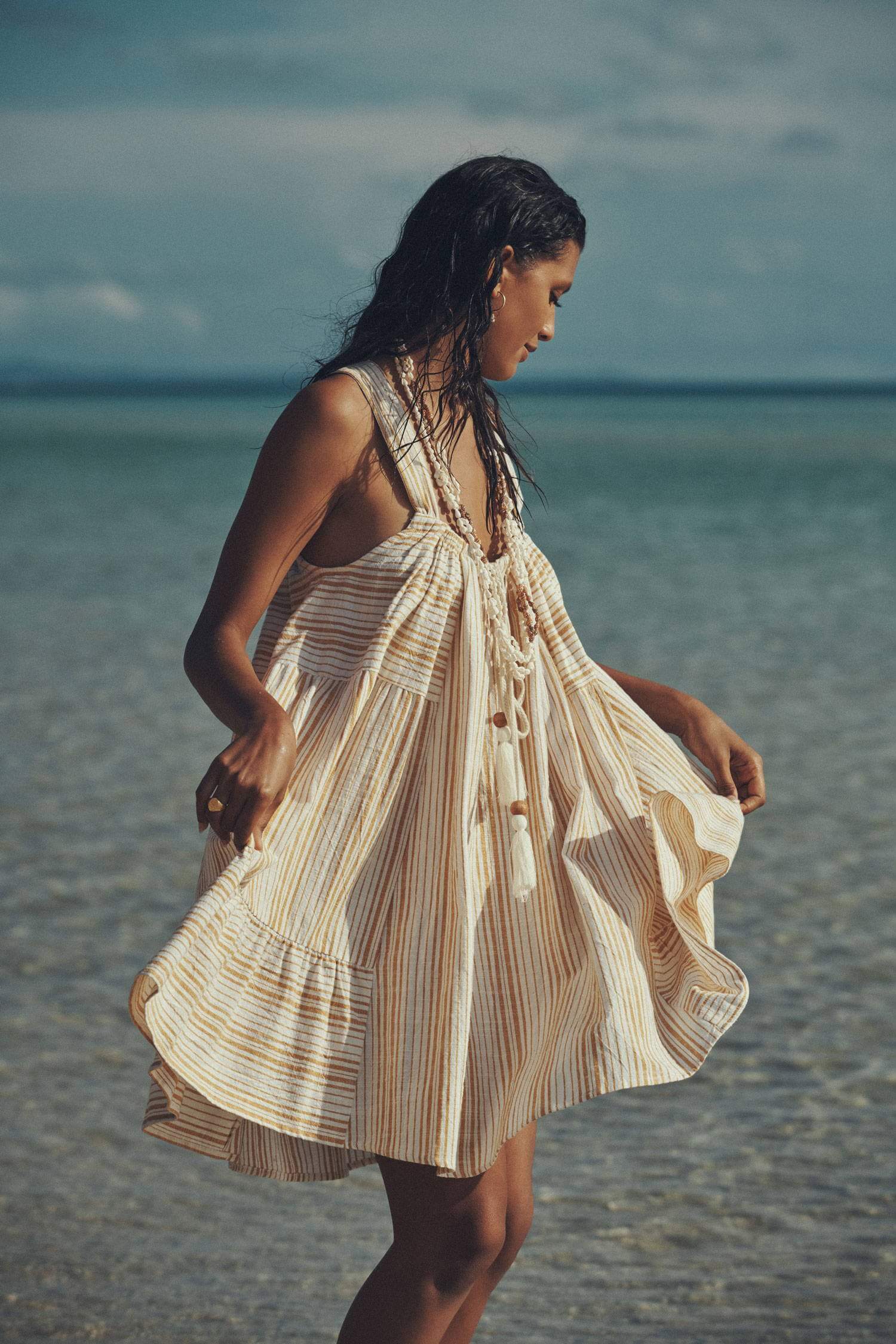 SPELL & THE GYPSY COLLECTIVE // Lady Palm Strappy Mini Dress // Small