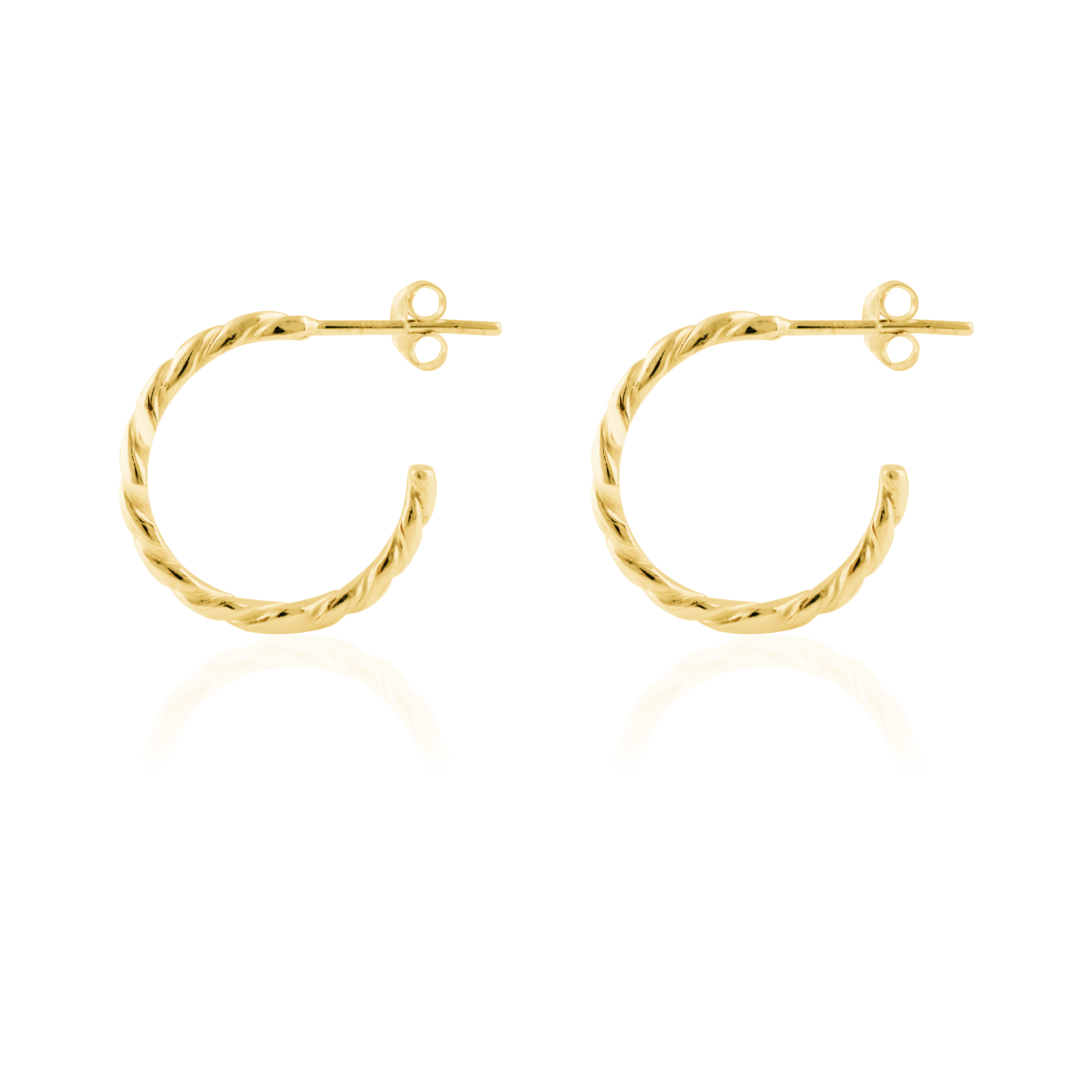 LUNA + ROSE // The Hudson Twisted Hoops // 18 kt Gold