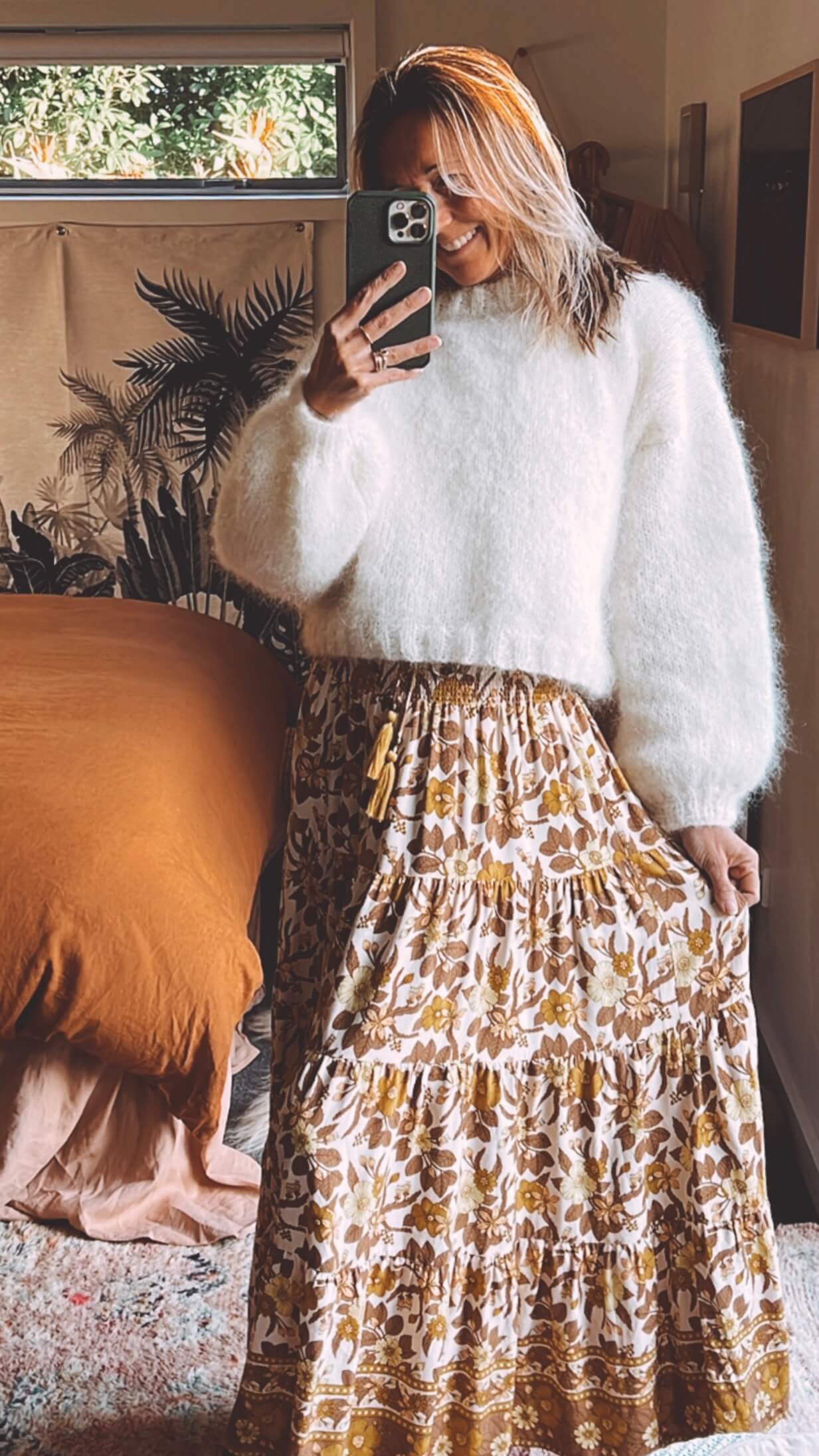 WORN + WILDER // The Cropped Crew // Cream Mohair // Free Size