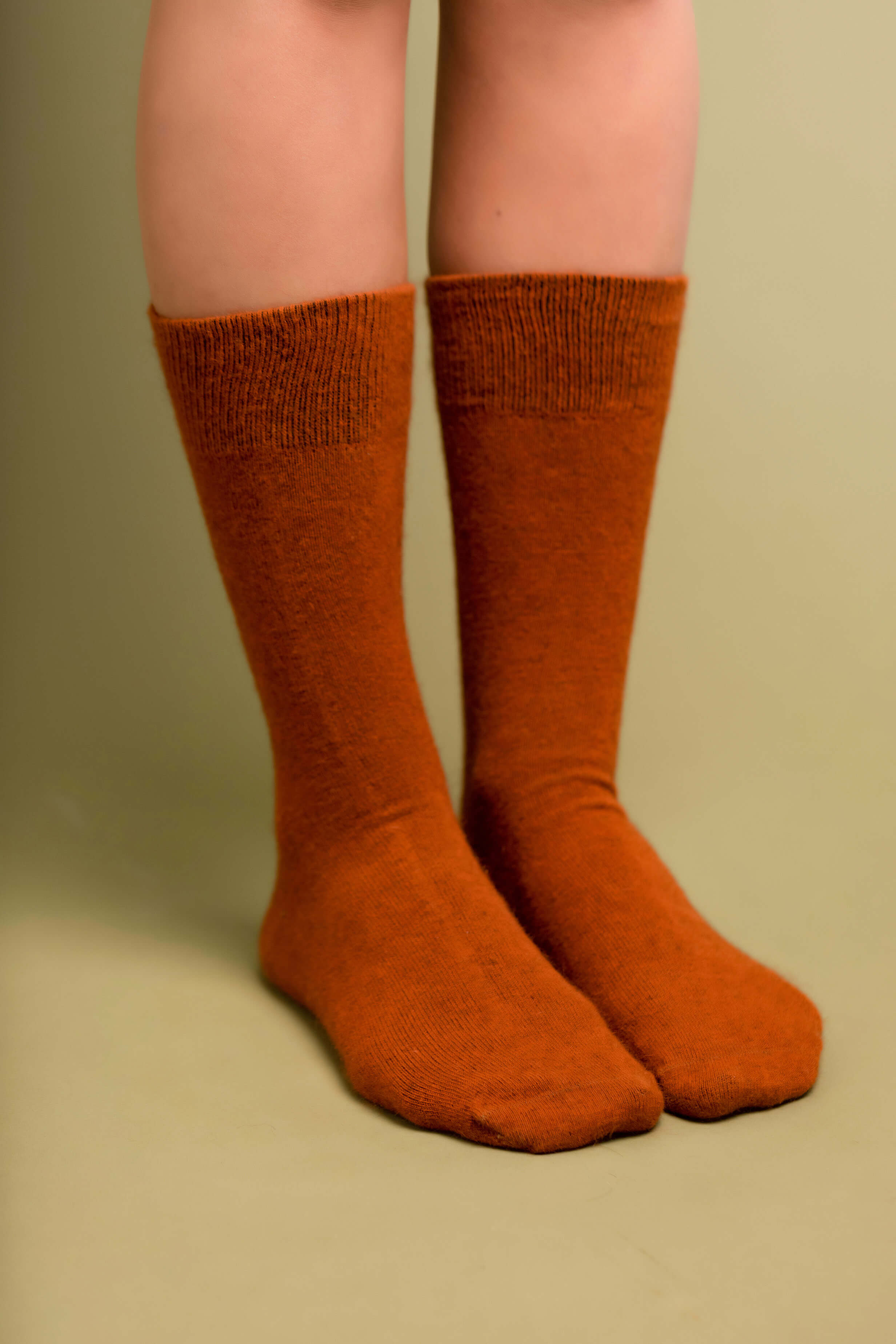 NOOAN Possum Merino Hamilton Socks - Burnt Orange