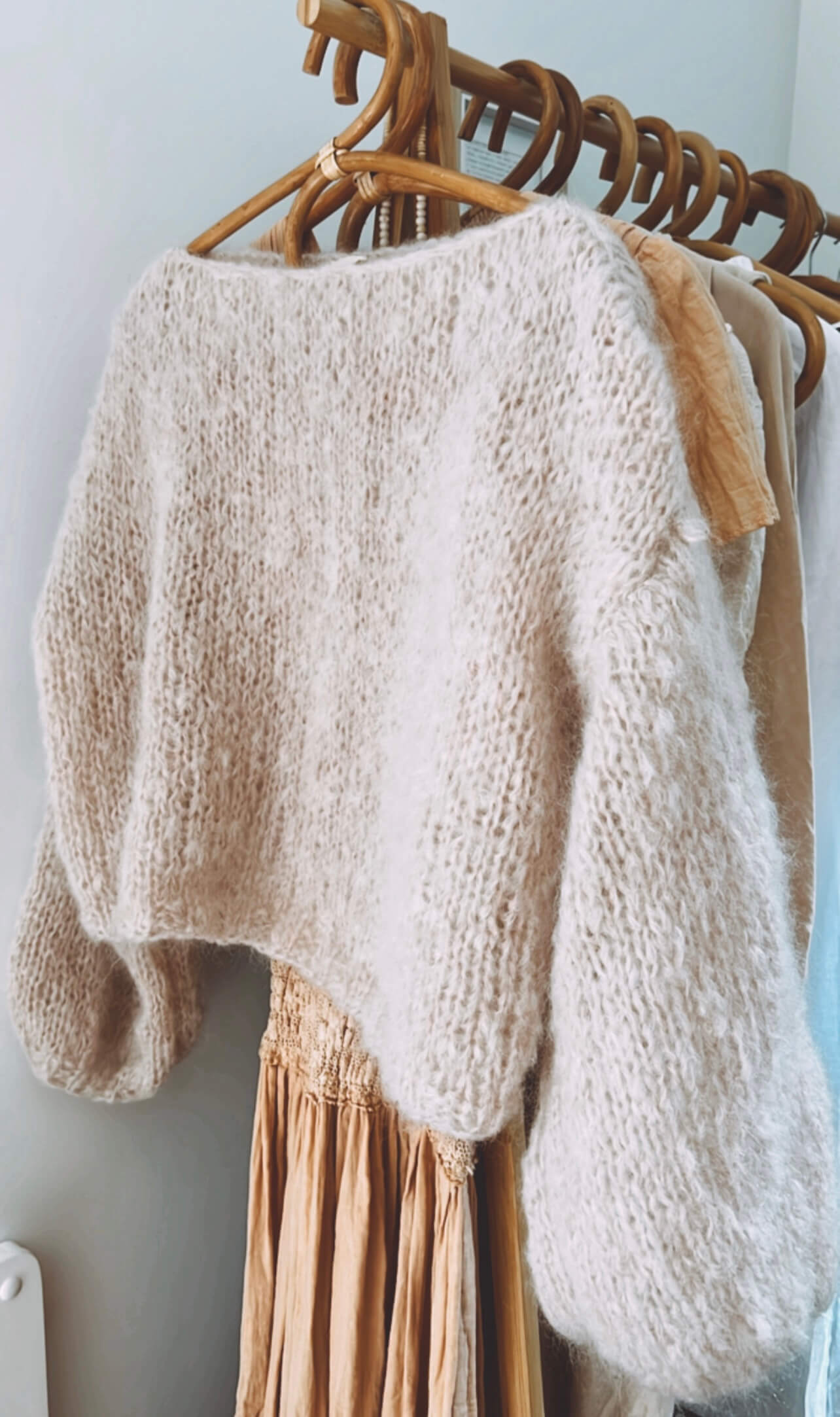WORN + WILDER // The Cropped Boatneck // Buff Mohair