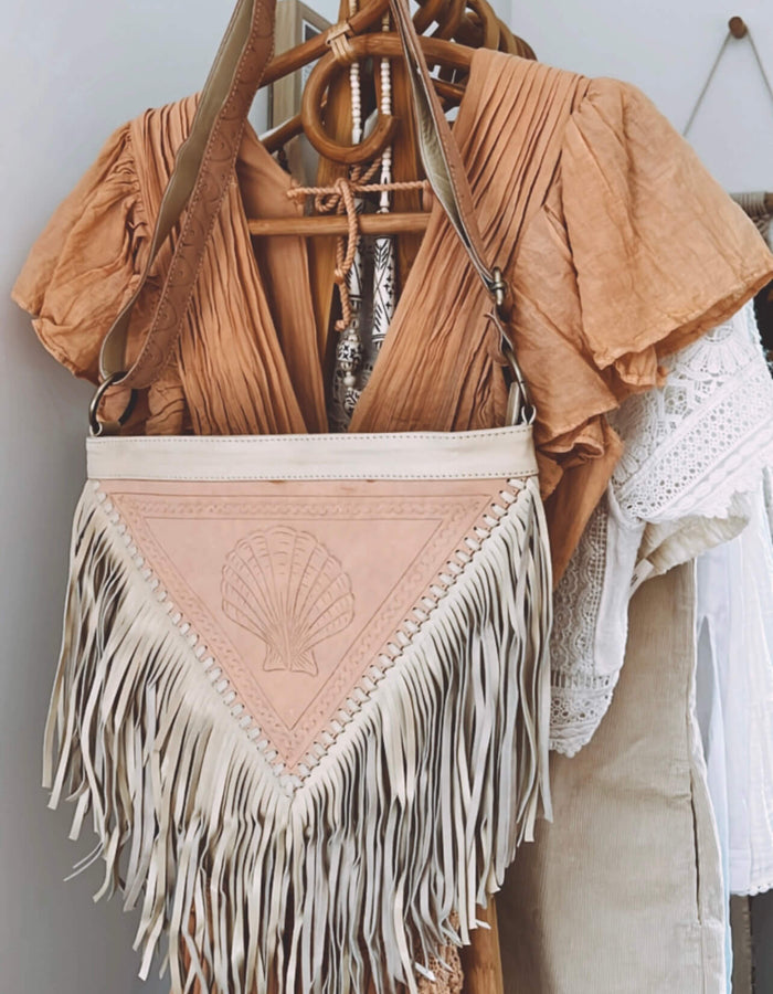 TANAH FOLK // Siren Leather Bag // Blush