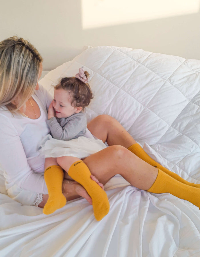 NOOAN Possum Merino Hamilton Socks - Golden Fusion