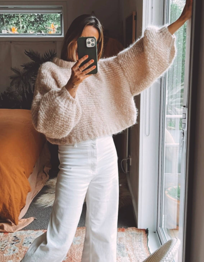 WORN + WILDER // The Cropped Crew II // Buff Mohair