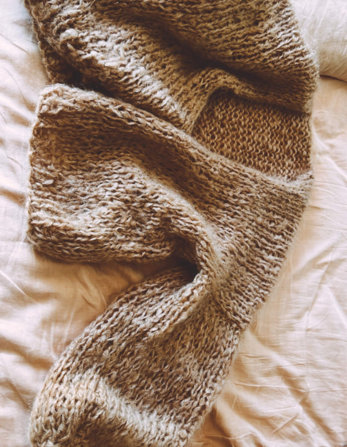 WORN + WILDER // Be Wilder // Mohair Cardi // Camel