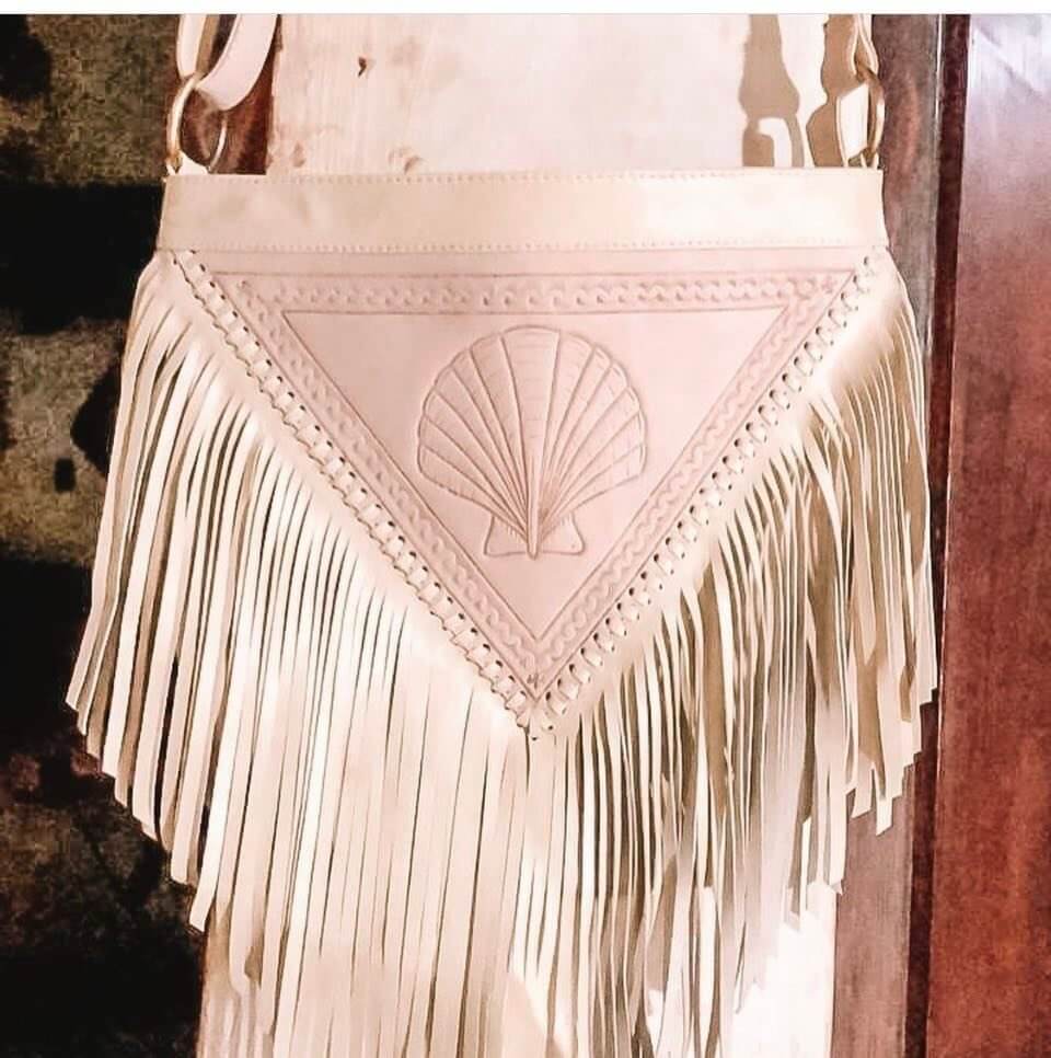TANAH FOLK // Siren Leather Bag // Blush