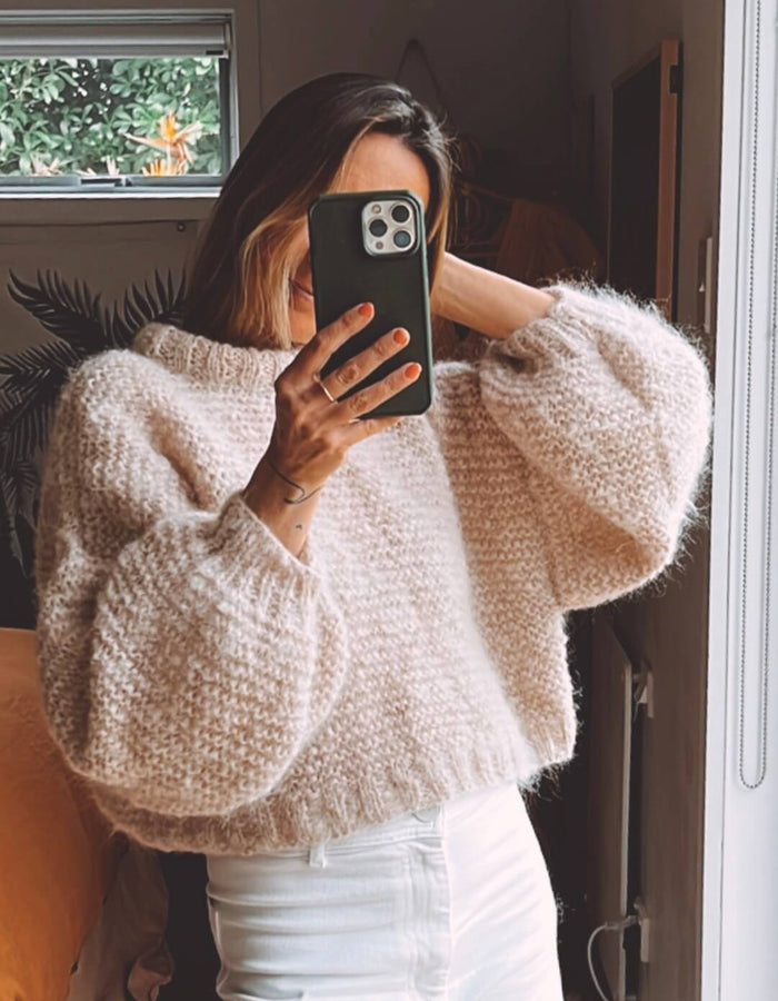 WORN + WILDER // The Cropped Crew II // Buff Mohair