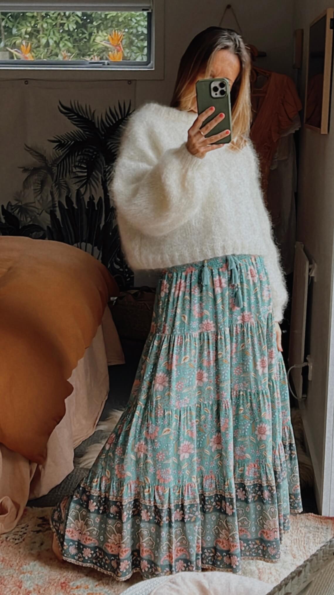 WORN + WILDER // The Cropped Crew // Cream Mohair // Free Size