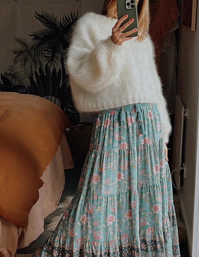 WORN + WILDER // The Cropped Crew // Cream Mohair // Free Size