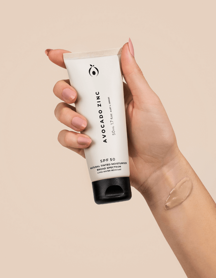 Avocado Zinc SPF 50 Natural Tinted Moisturiser - Light/Medium // 50 mL
