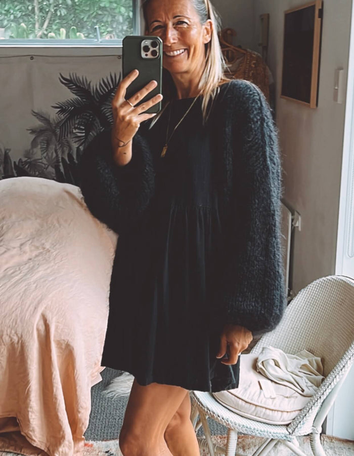 WORN + WILDER // Be Wilder // Mohair Cardi // Black