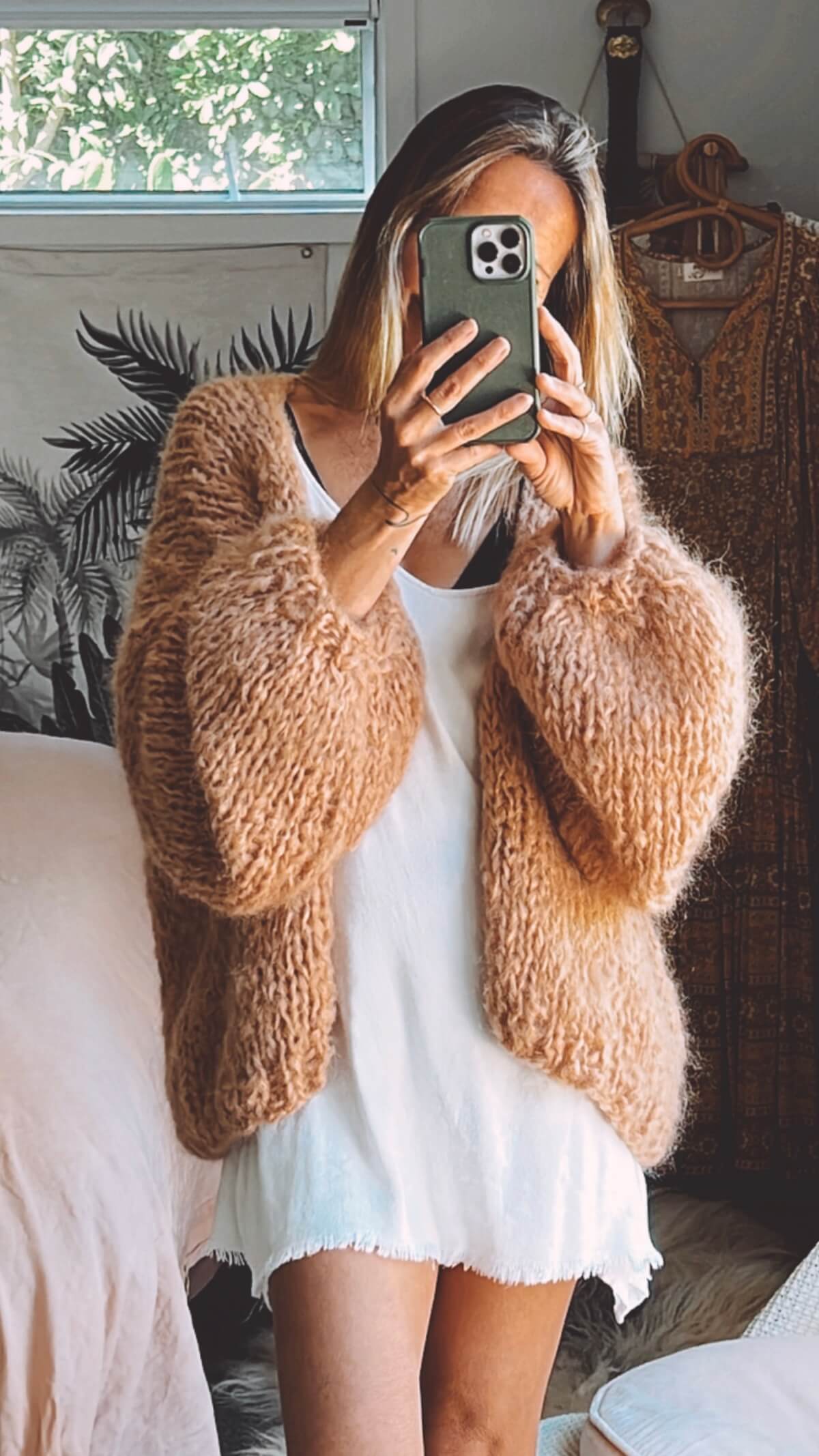 WORN + WILDER // Be Wilder // Mohair Cardi // Camel