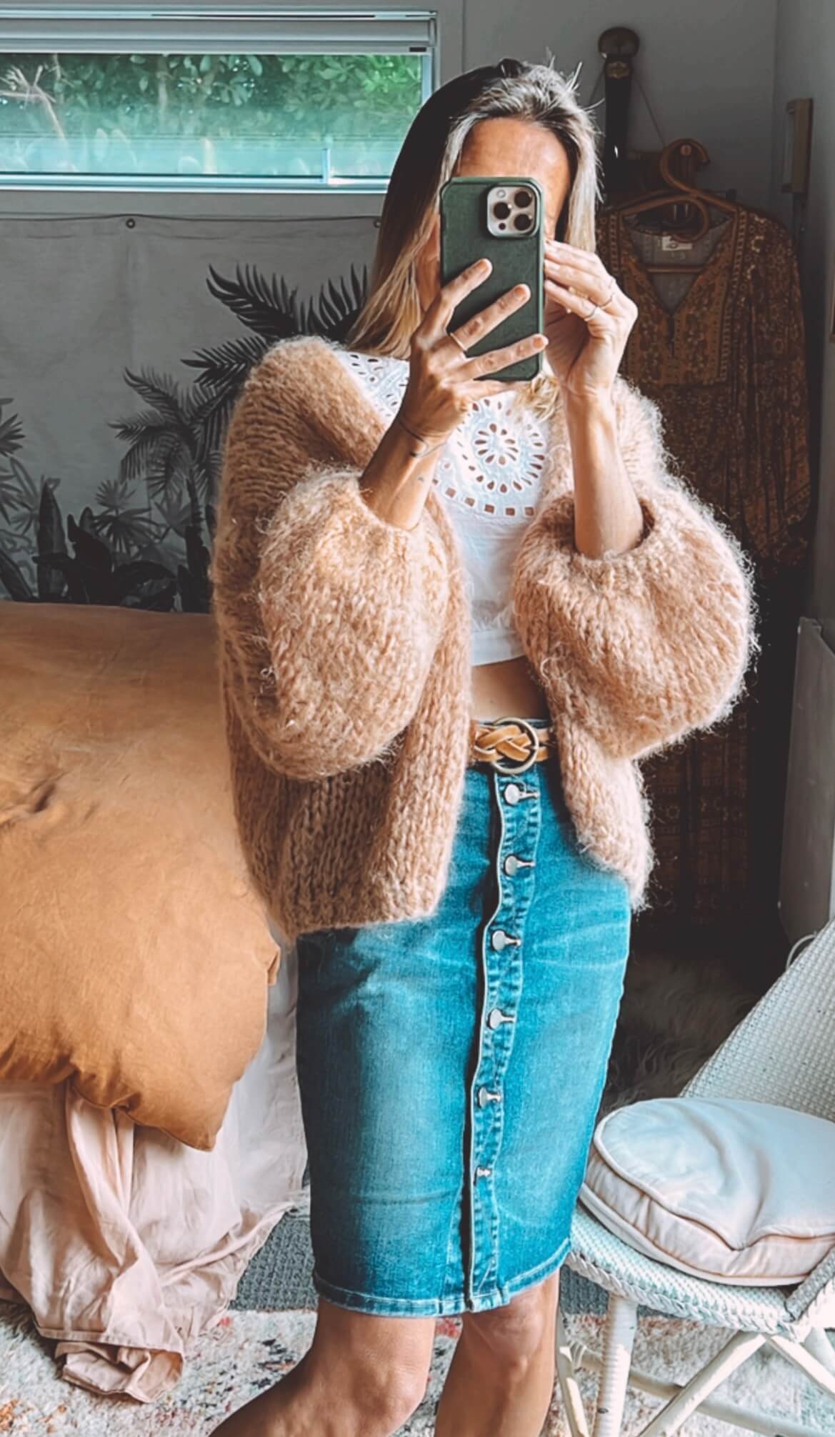 WORN + WILDER // Be Wilder // Mohair Cardi // Camel