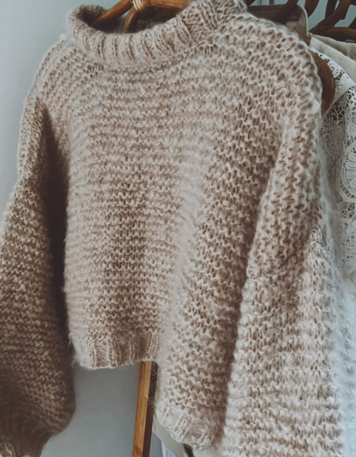 WORN + WILDER // The Cropped Crew II // Buff Mohair
