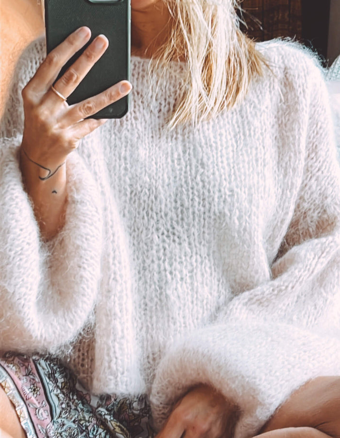 WORN + WILDER // The Cropped Boatneck // Buff Mohair
