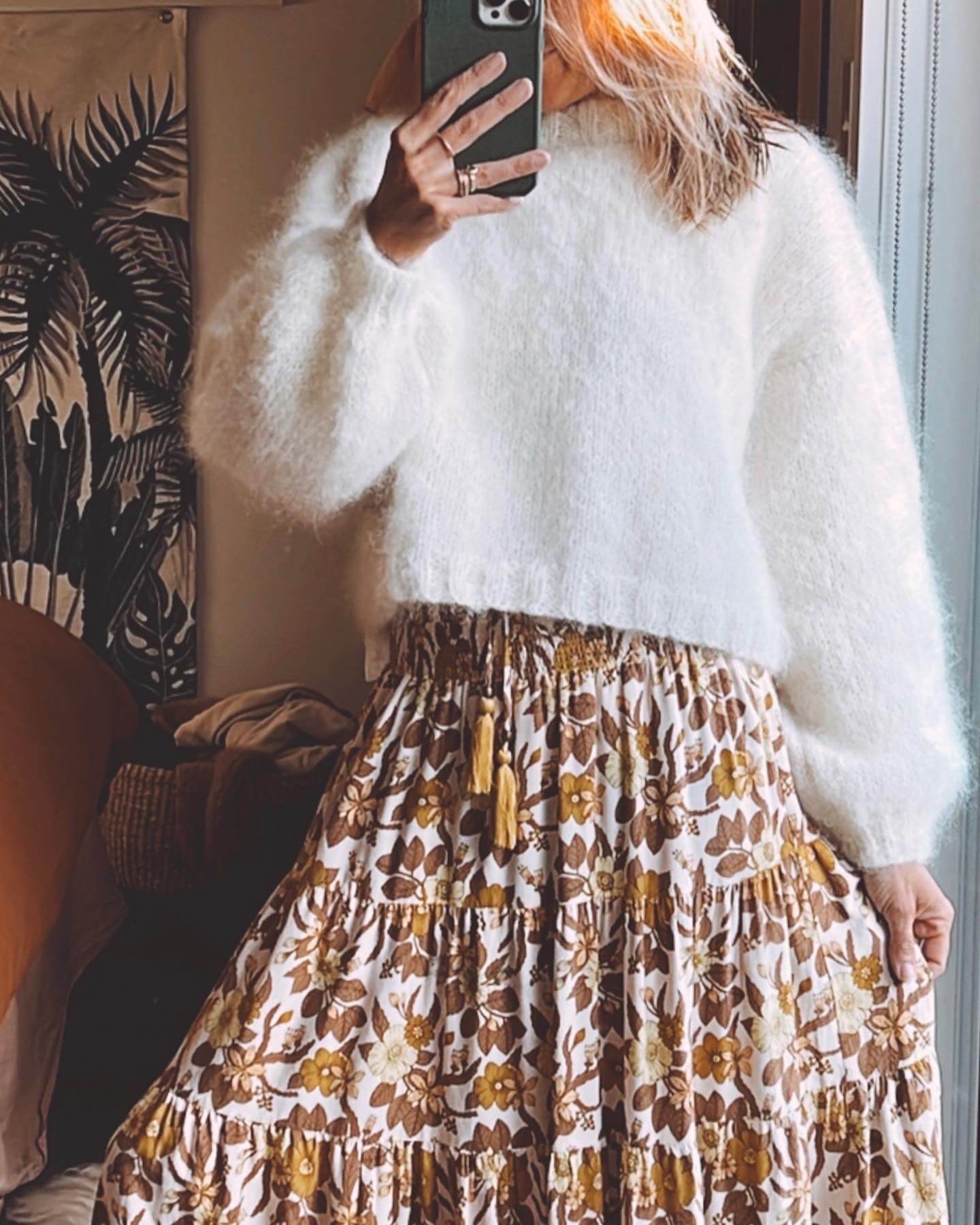 WORN + WILDER // The Cropped Crew // Cream Mohair // Free Size
