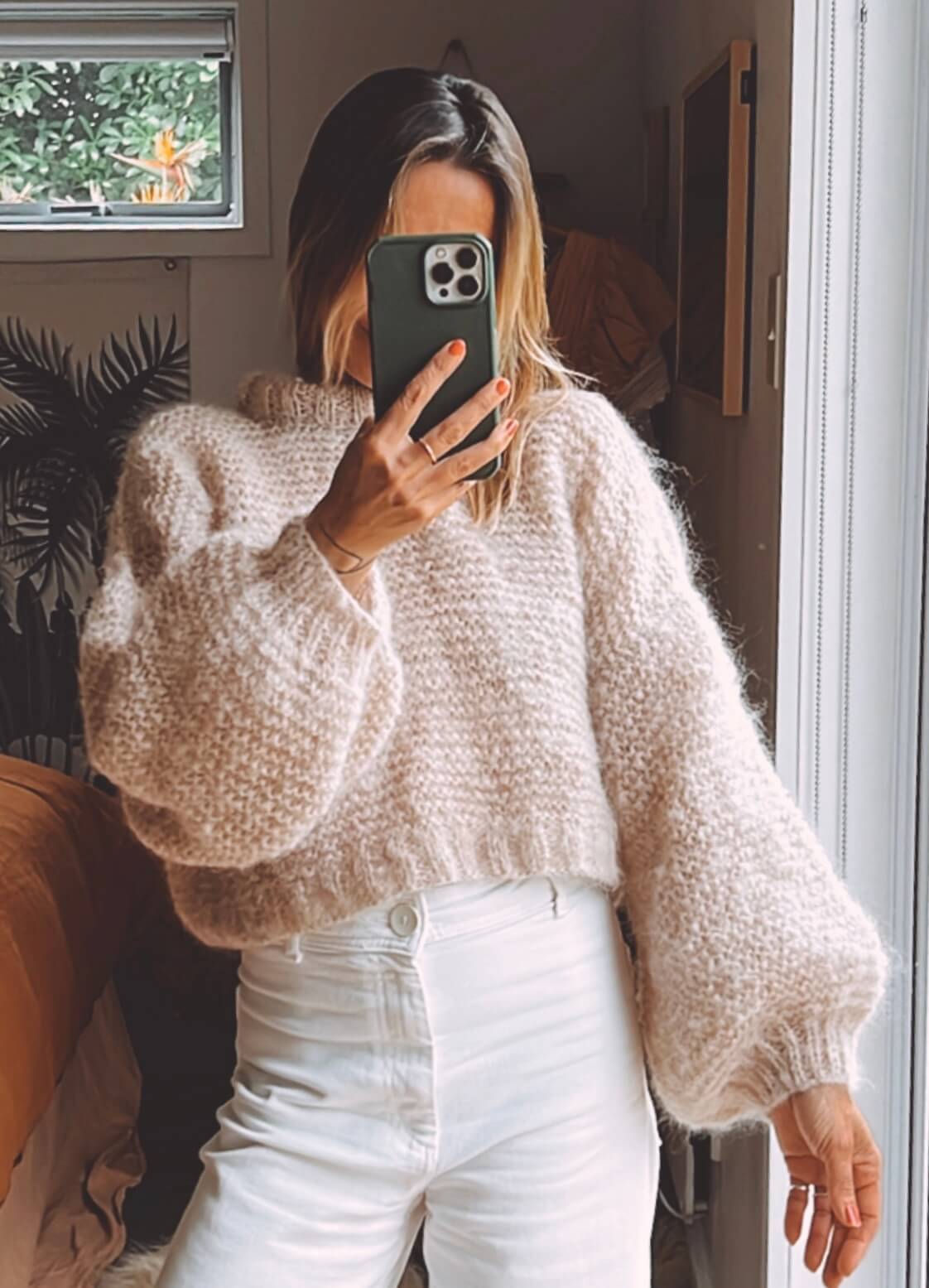 WORN + WILDER // The Cropped Crew II // Buff Mohair