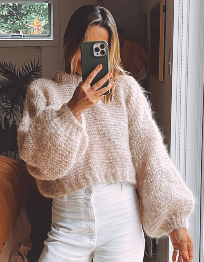 WORN + WILDER // The Cropped Crew II // Buff Mohair