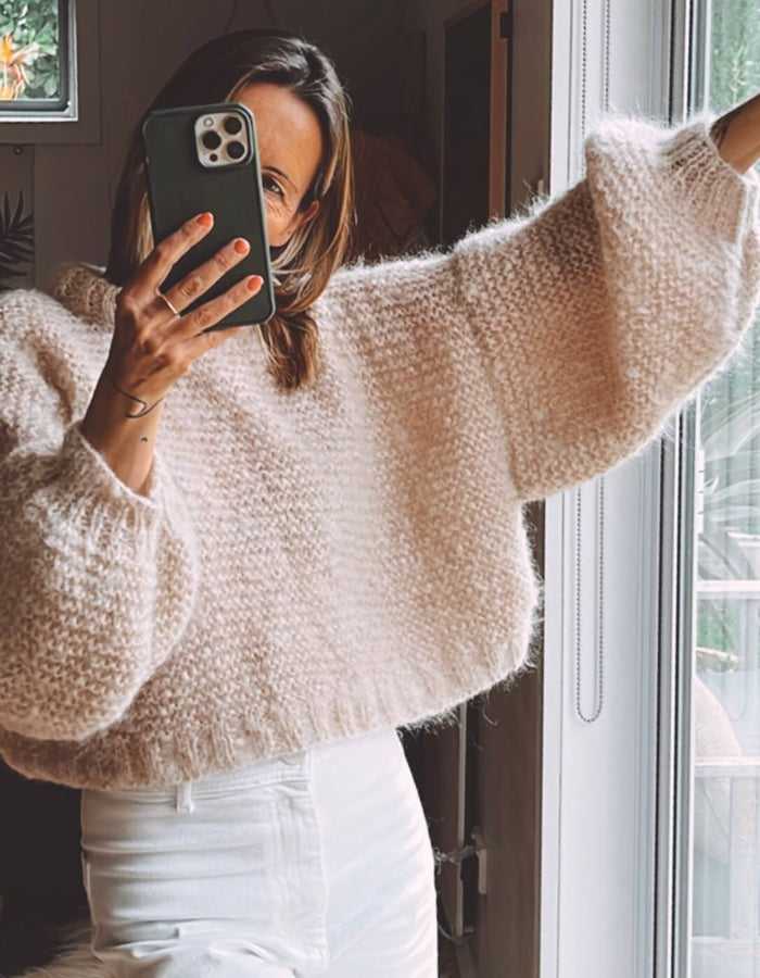 WORN + WILDER // The Cropped Crew II // Buff Mohair