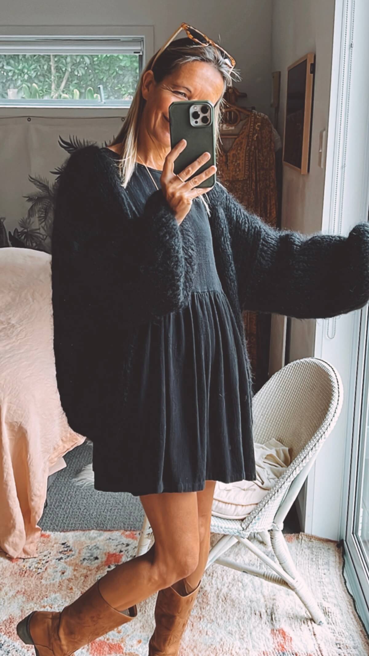 WORN + WILDER // Be Wilder // Mohair Cardi // Black
