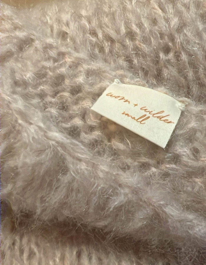 WORN + WILDER // The Cropped Boatneck // Buff Mohair