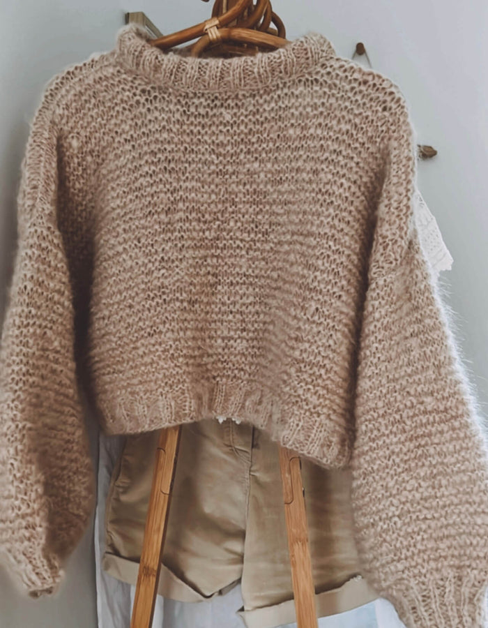 WORN + WILDER // The Cropped Crew II // Buff Mohair