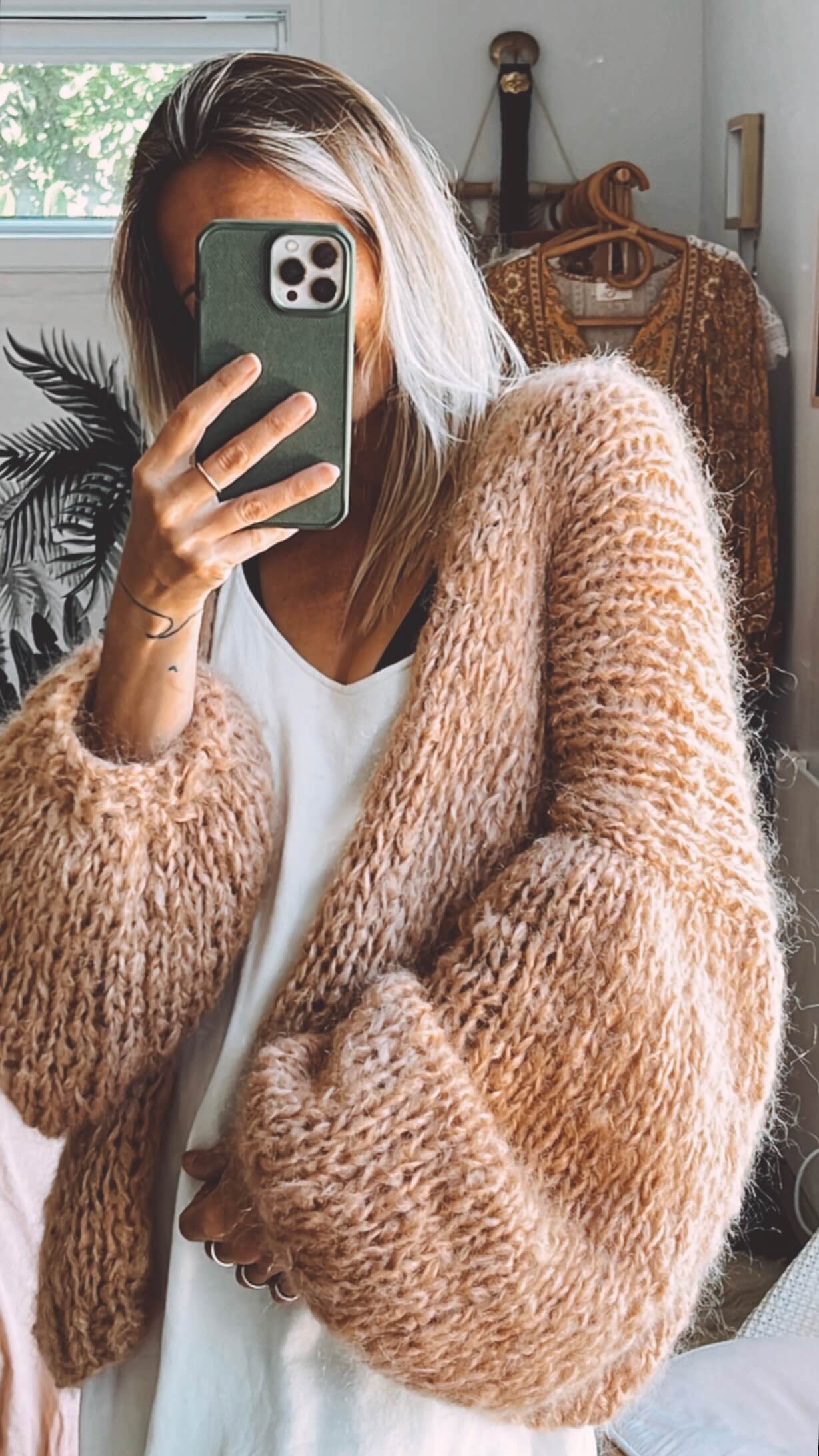 WORN + WILDER // Be Wilder // Mohair Cardi // Camel