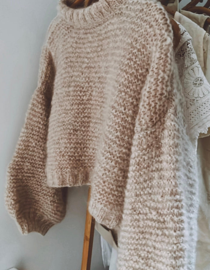 WORN + WILDER // The Cropped Crew II // Buff Mohair