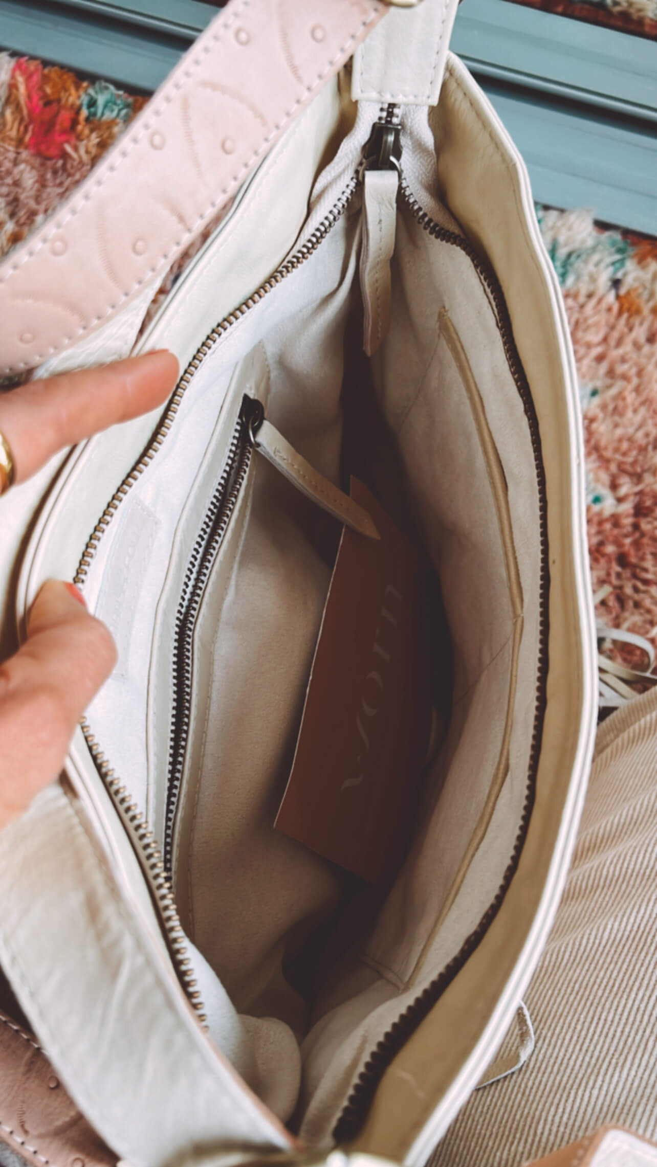TANAH FOLK // Siren Leather Bag // Blush