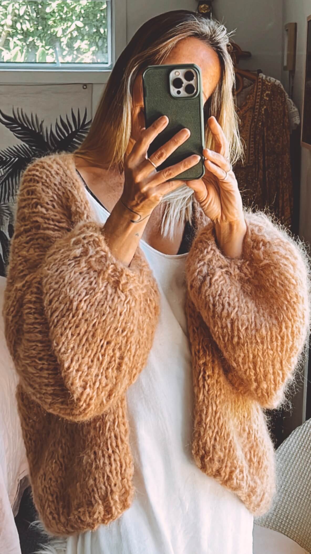 WORN + WILDER // Be Wilder // Mohair Cardi // Camel