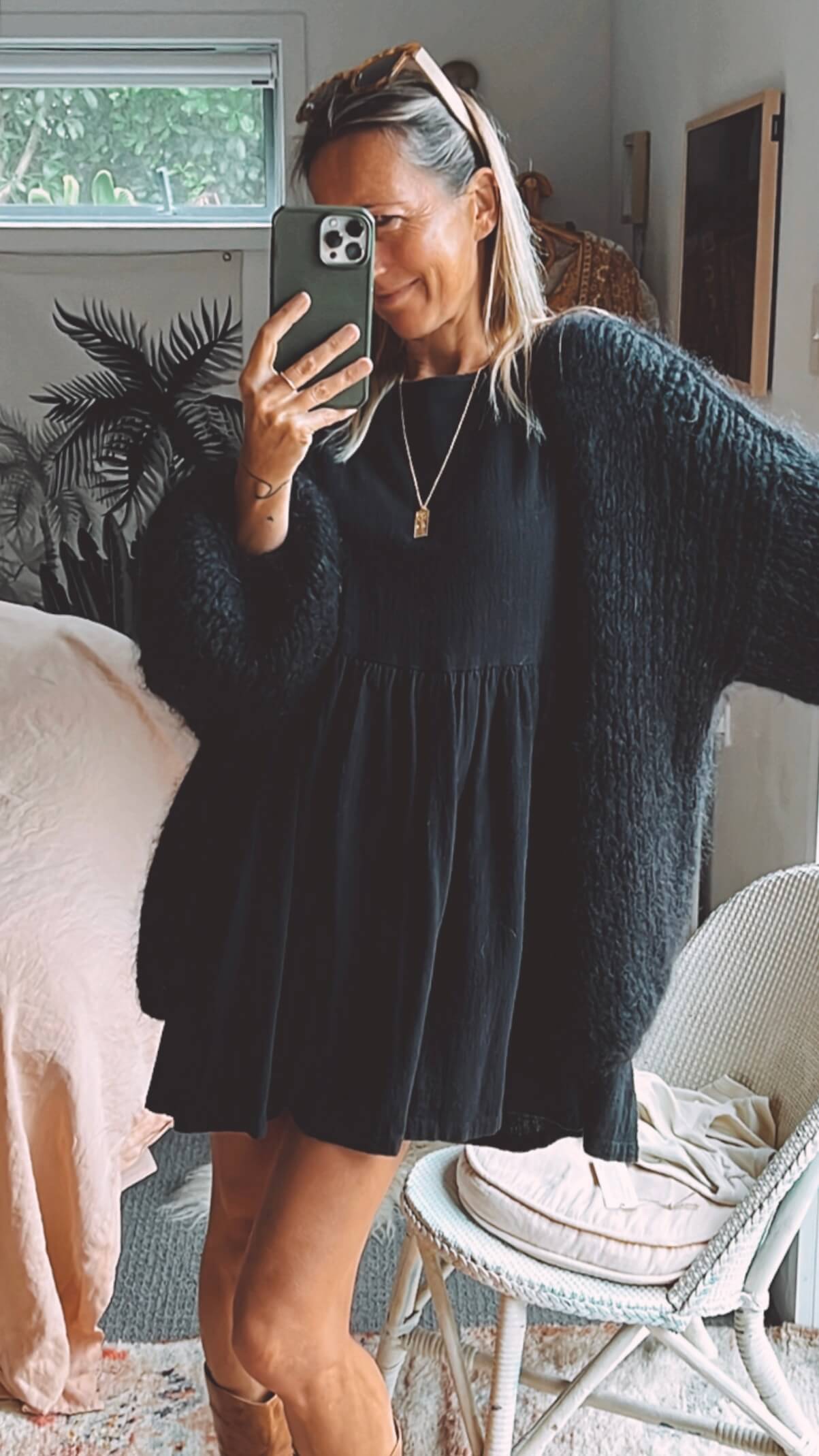 WORN + WILDER // Be Wilder // Mohair Cardi // Black