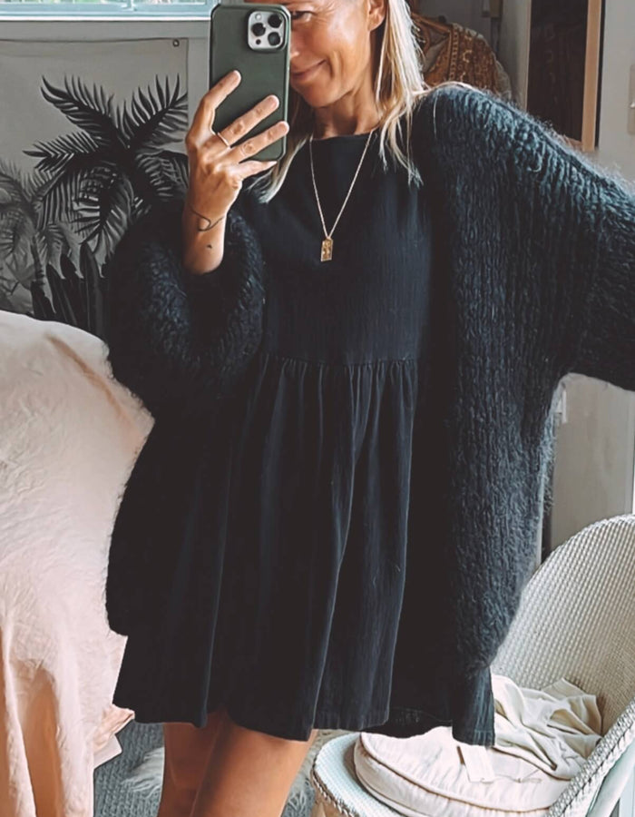 WORN + WILDER // Be Wilder // Mohair Cardi // Black