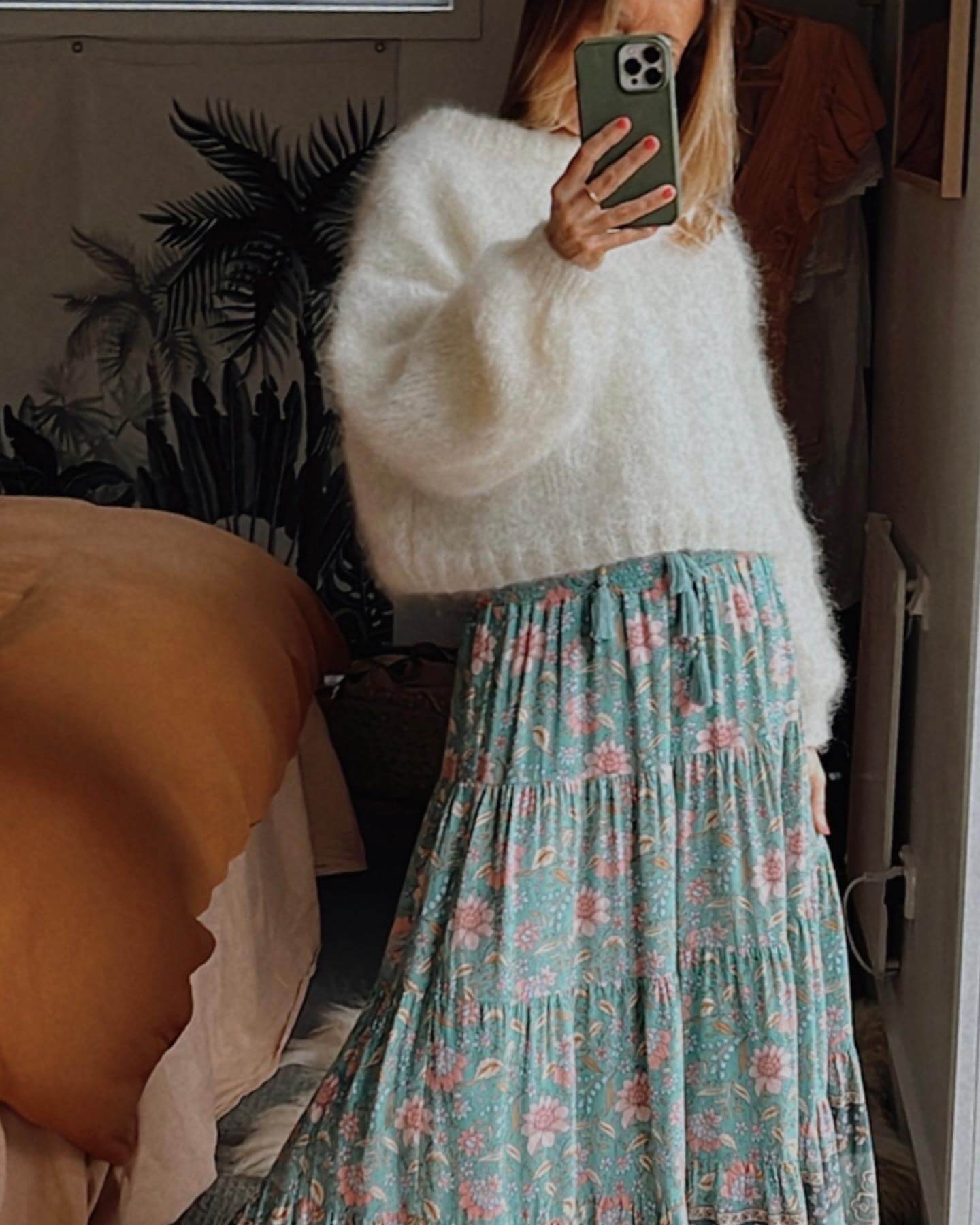 WORN + WILDER // The Cropped Crew // Cream Mohair // Free Size