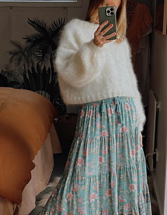 WORN + WILDER // The Cropped Crew // Cream Mohair // Free Size