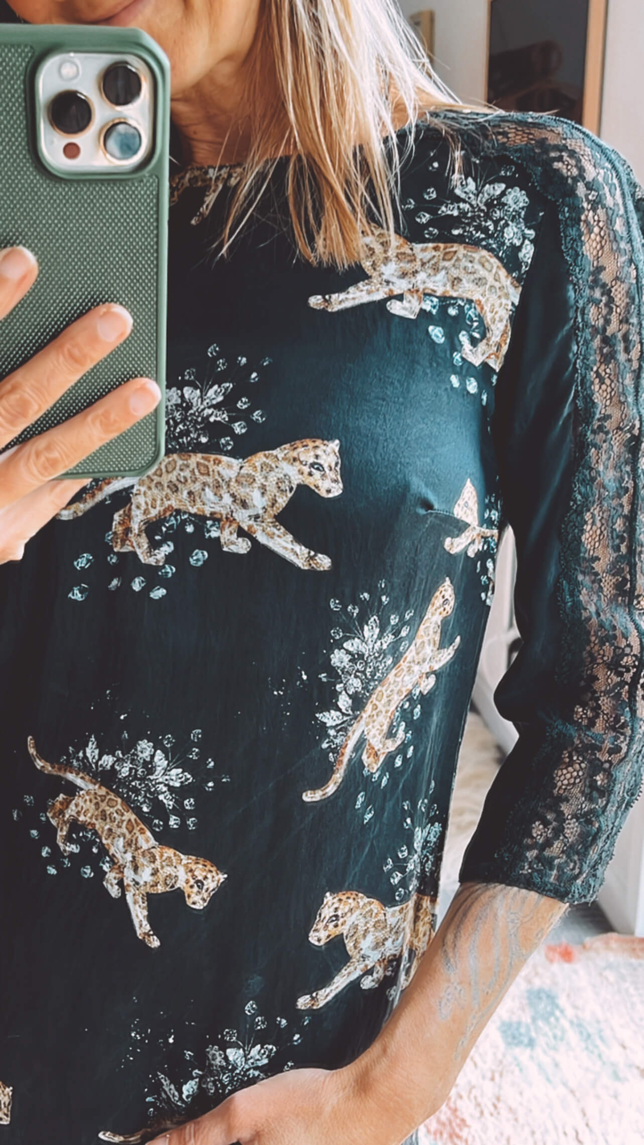 ZARA // Silk Cheetah Dress // Size XS