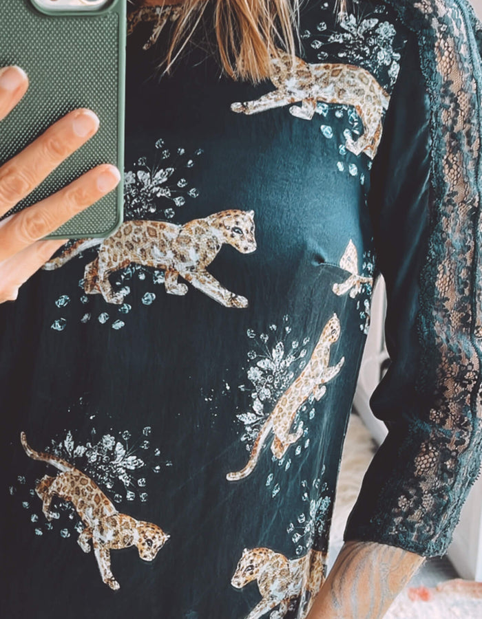 ZARA // Silk Cheetah Dress // Size XS