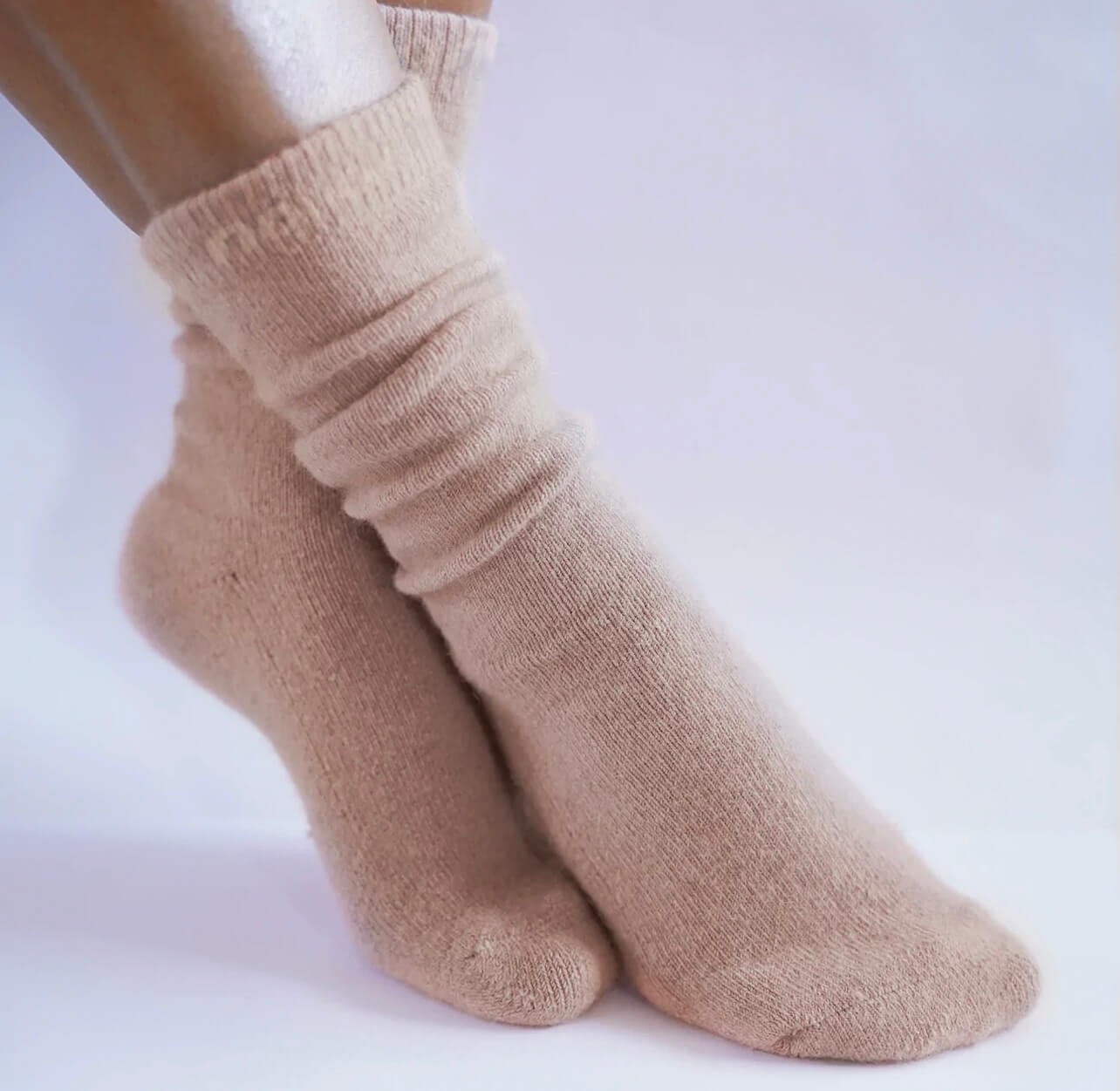 NOOAN Possum Merino Huka Socks - Rose Dust
