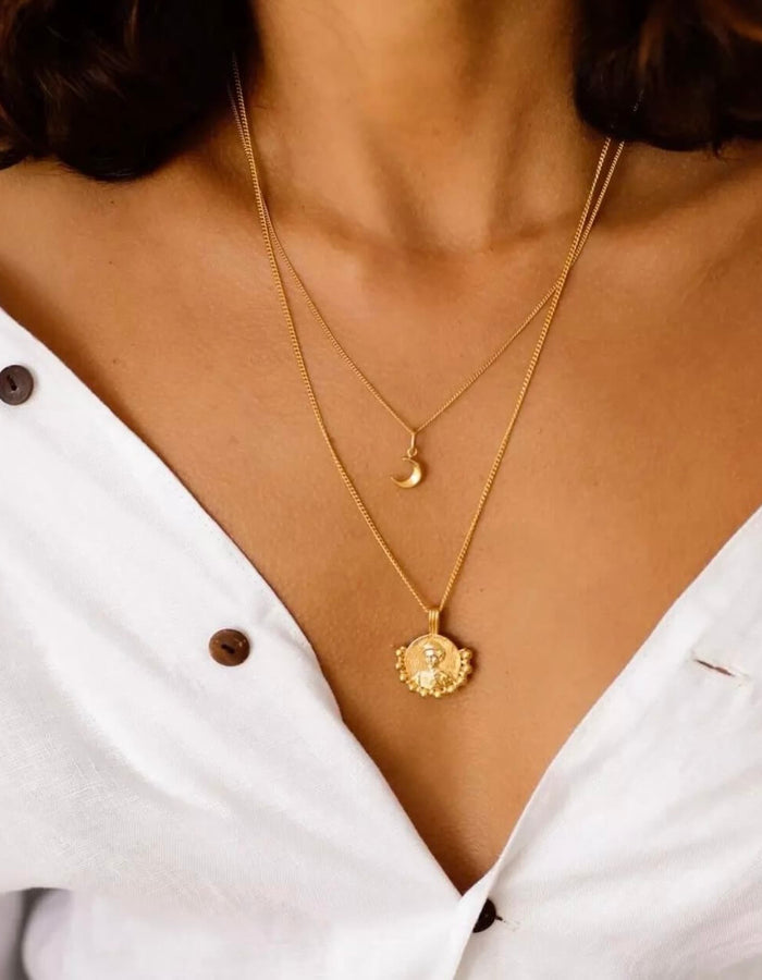 LUNA + ROSE // Kate Sheppard 'Independence' // Pendant Necklace // Gold
