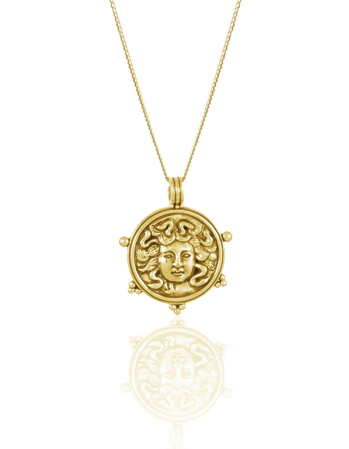 LUNA + ROSE // Medusa Protection // Pendant Necklace // Gold