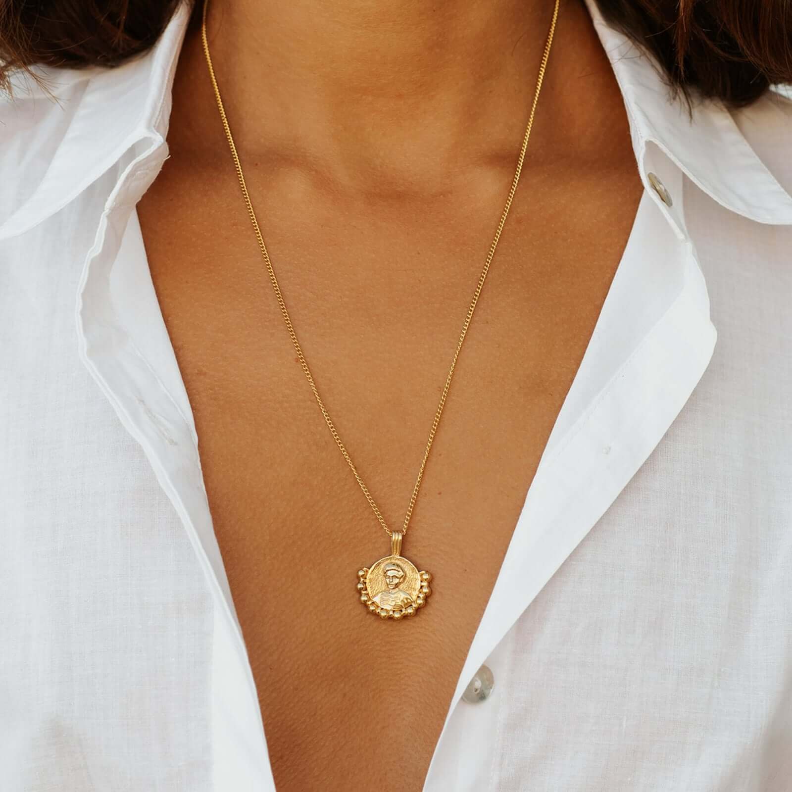 LUNA + ROSE // Kate Sheppard 'Independence' // Pendant Necklace // Gold
