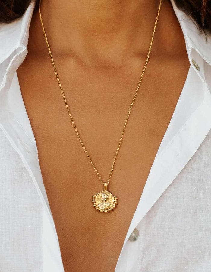 LUNA + ROSE // Kate Sheppard 'Independence' // Pendant Necklace // Gold