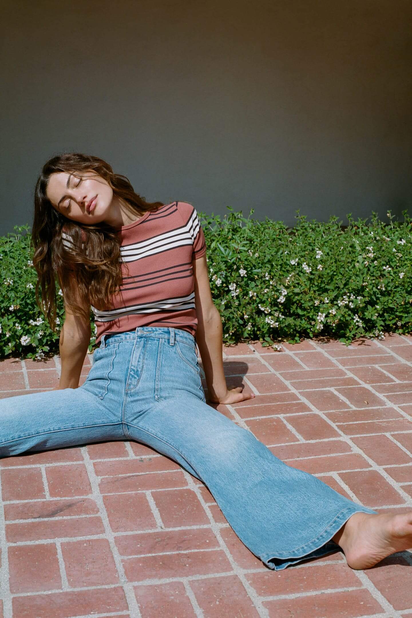 PHOEBE TONKIN X ROLLA'S // Eastcoast Flare Jeans // Bessette Blue Organic Cotton