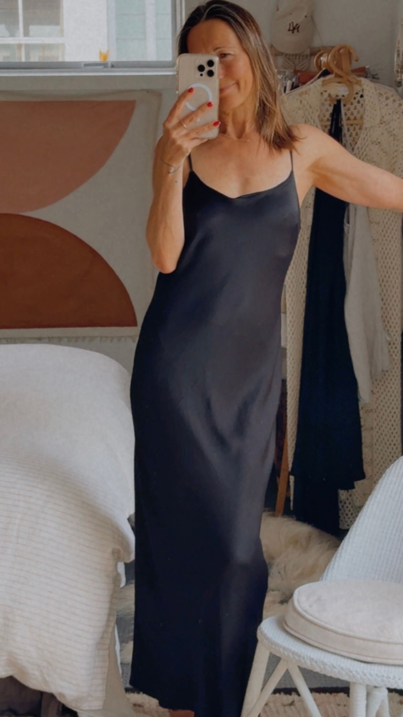 GLASSONS // Satin Slip Dress // Black // Size 10