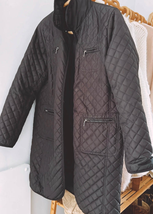 DUCHAMP Quilted Coat // Size 14