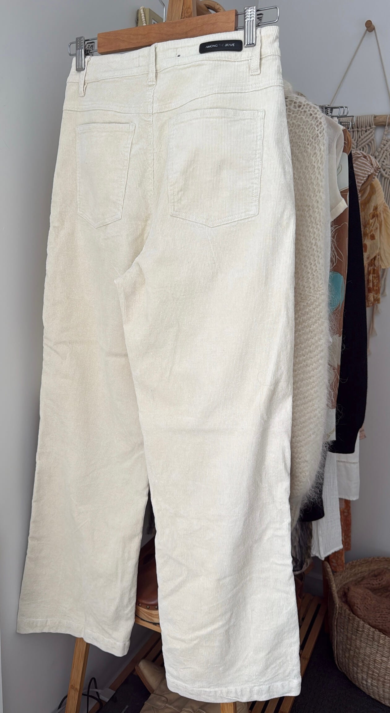 AMONG THE BRAVE // Resolute Wide Legged Jeans // Cream Cord // Size 8